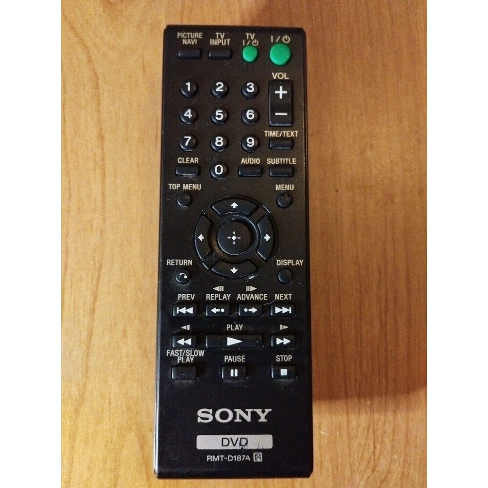 Sony RMT-D187A Black DVD Player Remote Control- Tested & Works